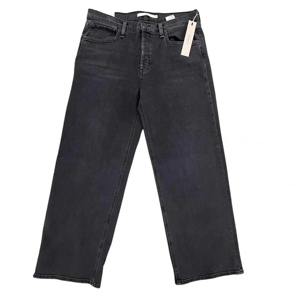 NWT $195 Hudson Rosie Wide Leg Ankle  Jean - Ash Black - Picture 5 of 11